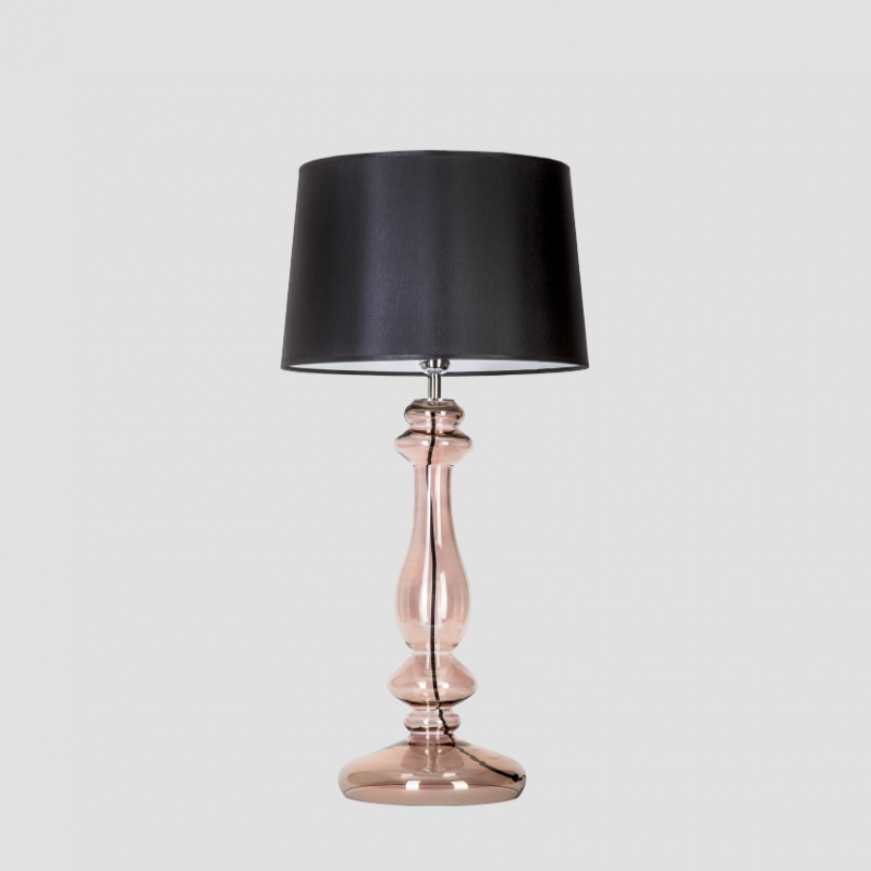 Levně 4concepts Luxusní stolní lampa VERSAILLES TRANSPARENT COPPER Barva: Černo-bílá