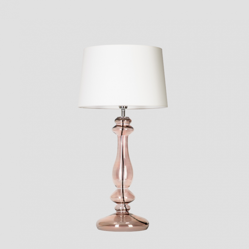 Levně 4concepts Luxusní stolní lampa VERSAILLES TRANSPARENT COPPER Barva: Bílá