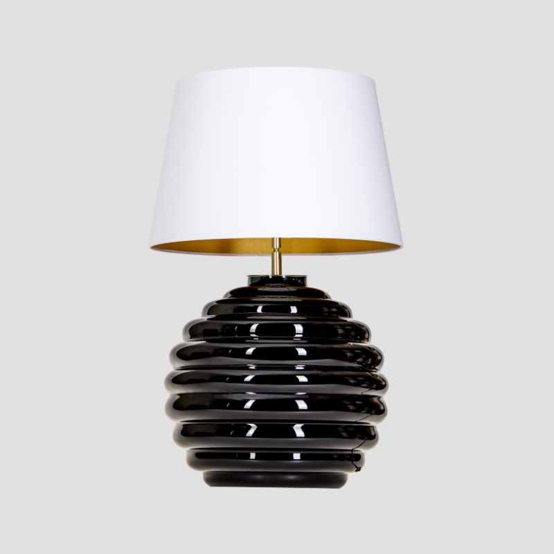 Levně 4concepts Designová stolní lampa SAINT TROPEZ BLACK Barva: Bílo-zlatá