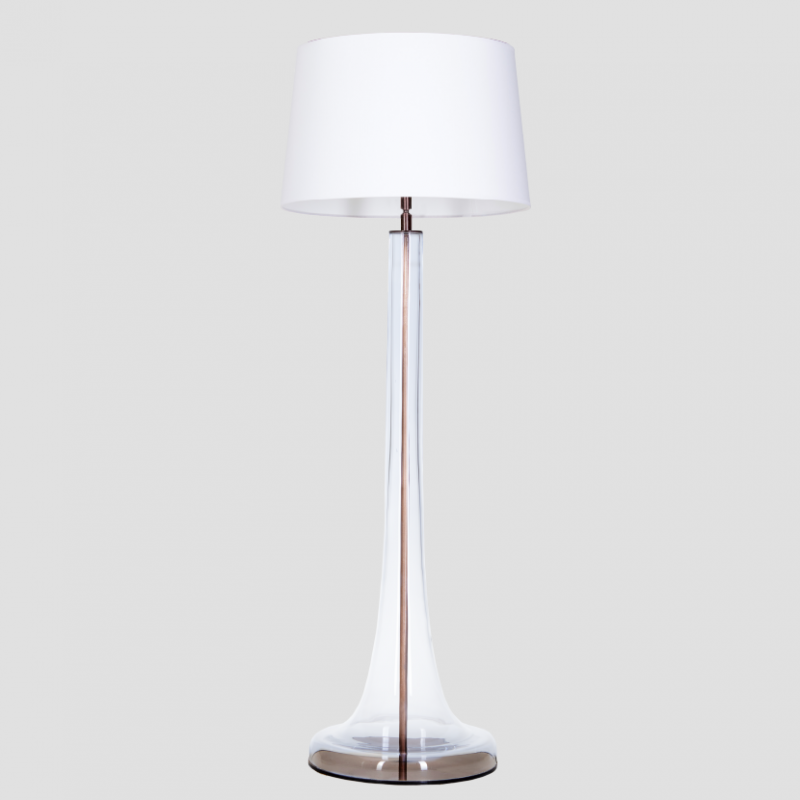 Levně 4concepts Designová stojací lampa ZURICH TRANSPARENT Barva: Bílá