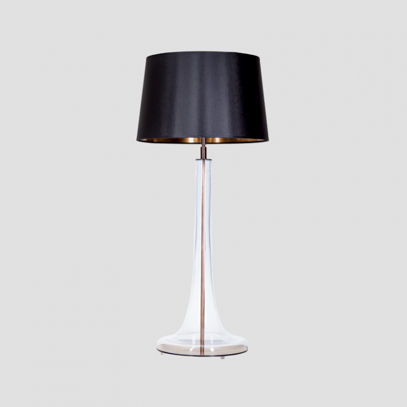 Levně 4concepts Luxusní stolní lampa LOZANNA TRANSPARENT Barva: Černá