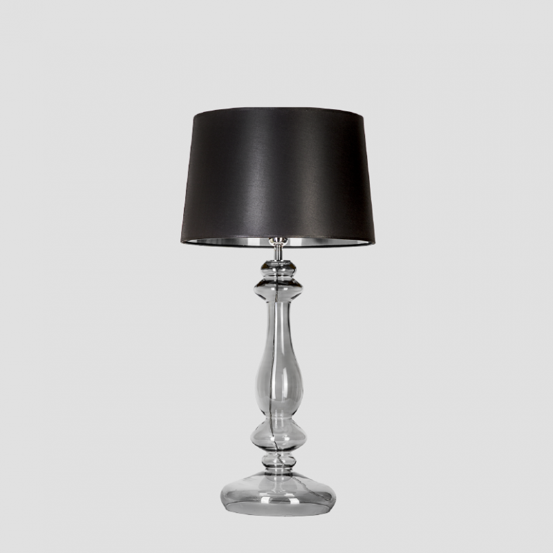 Levně 4concepts Luxusní stolní lampa VERSAILLES TRANSPARENT BLACK Barva: Černo-stříbrná