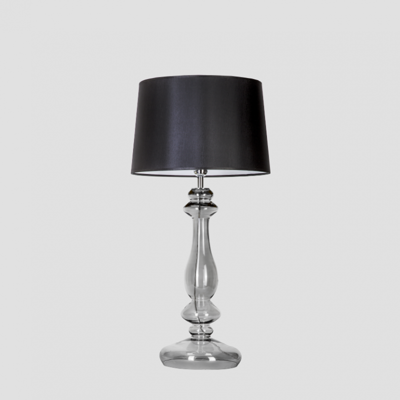 Levně 4concepts Luxusní stolní lampa VERSAILLES TRANSPARENT BLACK Barva: Černo-bílá