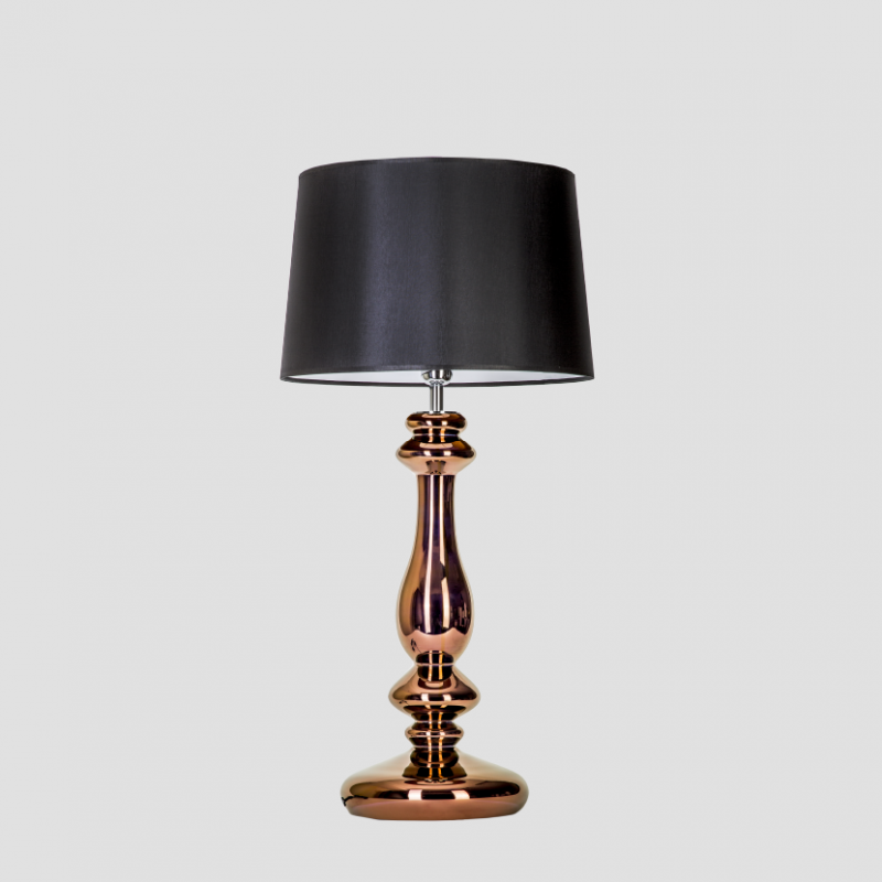 Levně 4concepts Luxusní stolní lampa VERSAILLES COPPER Barva: Černo-bílá
