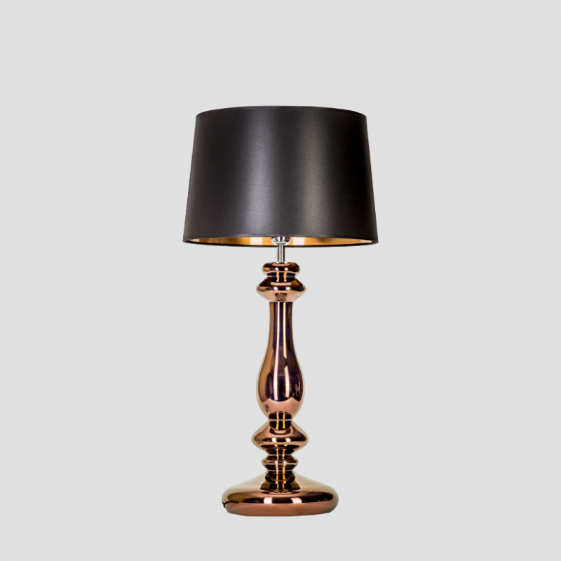 Levně 4concepts Luxusní stolní lampa VERSAILLES COPPER Barva: Černo-měděná