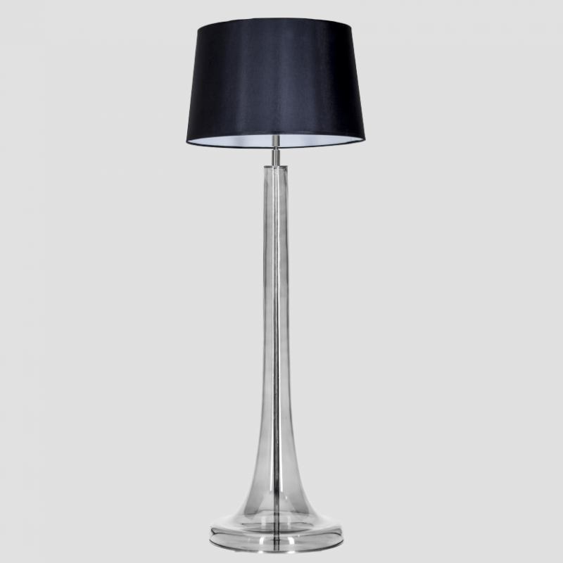 Levně 4concepts Designová stojací lampa ZURICH TRANSPARENT BLACK Barva: Černá