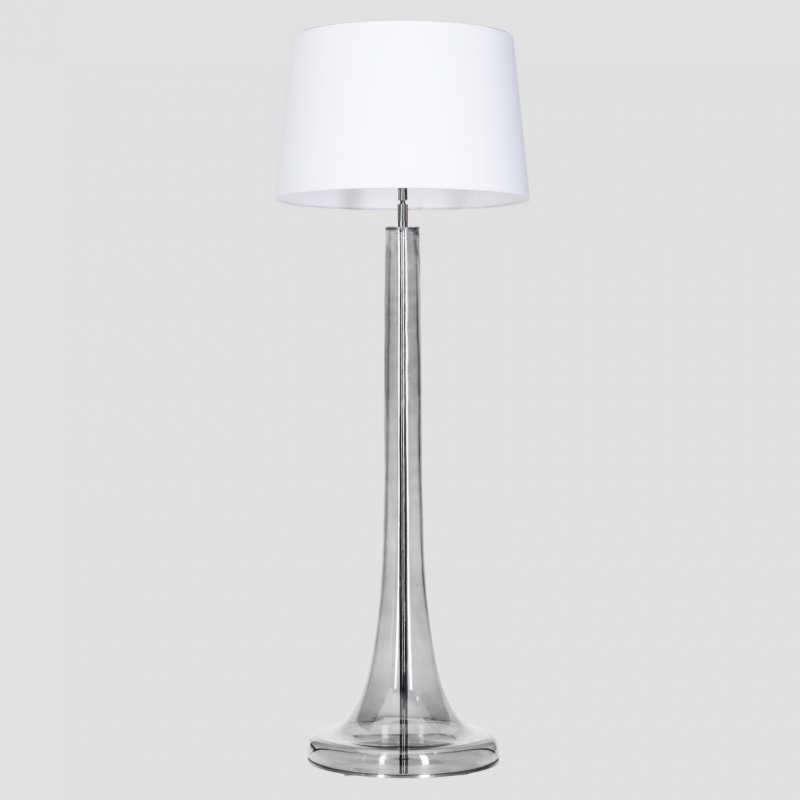 Levně 4concepts Designová stojací lampa ZURICH TRANSPARENT BLACK Barva: Bílá