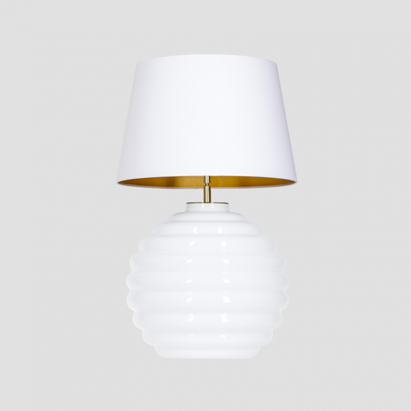 Levně 4concepts Designová stolní lampa SAINT TROPEZ WHITE Barva: Bílo-zlatá