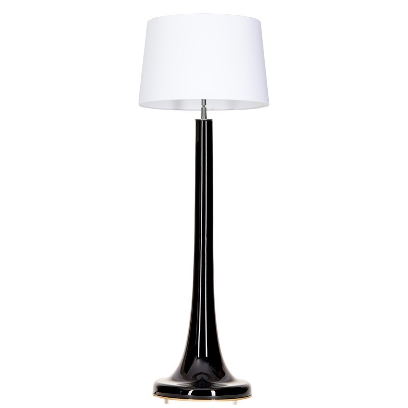 Levně 4concepts Designová stojací lampa ZURICH BLACK Barva: Bílá
