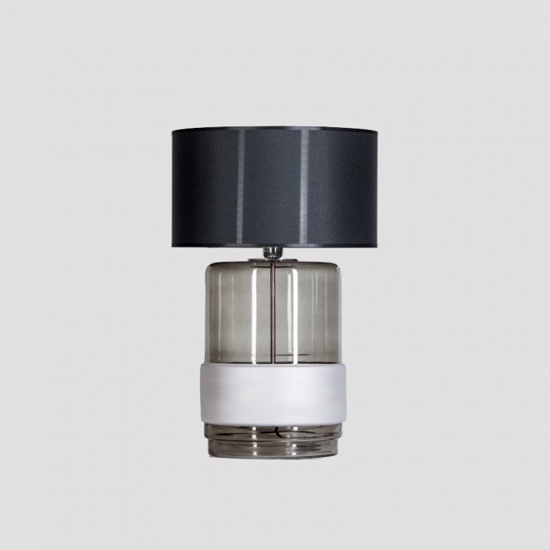 Levně 4concepts Designová stolní lampa UMBRIEL ANTHRACITE BLACK Barva: černo/bílá
