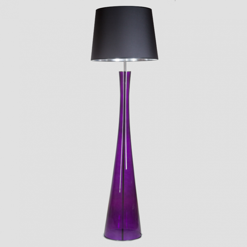 Levně 4concepts Luxusní stojací lampa SIENA LAVENDER Barva: Černo-stříbrná