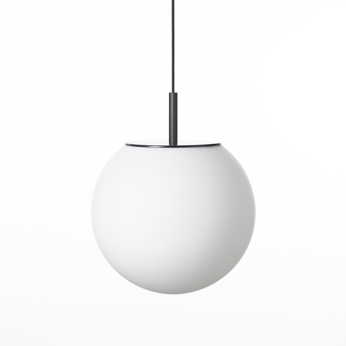 Levně Brokis Designové závěsné svítidlo Sfera PC1171, Ø40cm Povrch Montury: kov - bílý matný komaxit (CCS845), Barva el. vedení: textilní kabel - světle šedý (CECL1918), Baldachýn: kov - bílý matný komaxit (CCSC618)