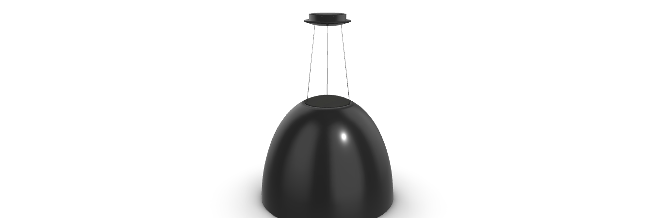 Levně Artemide Designové závěsné LED svítidlo Nur Gloss Ø 55cm, 2700K, 1 x E27 Barva: Černá