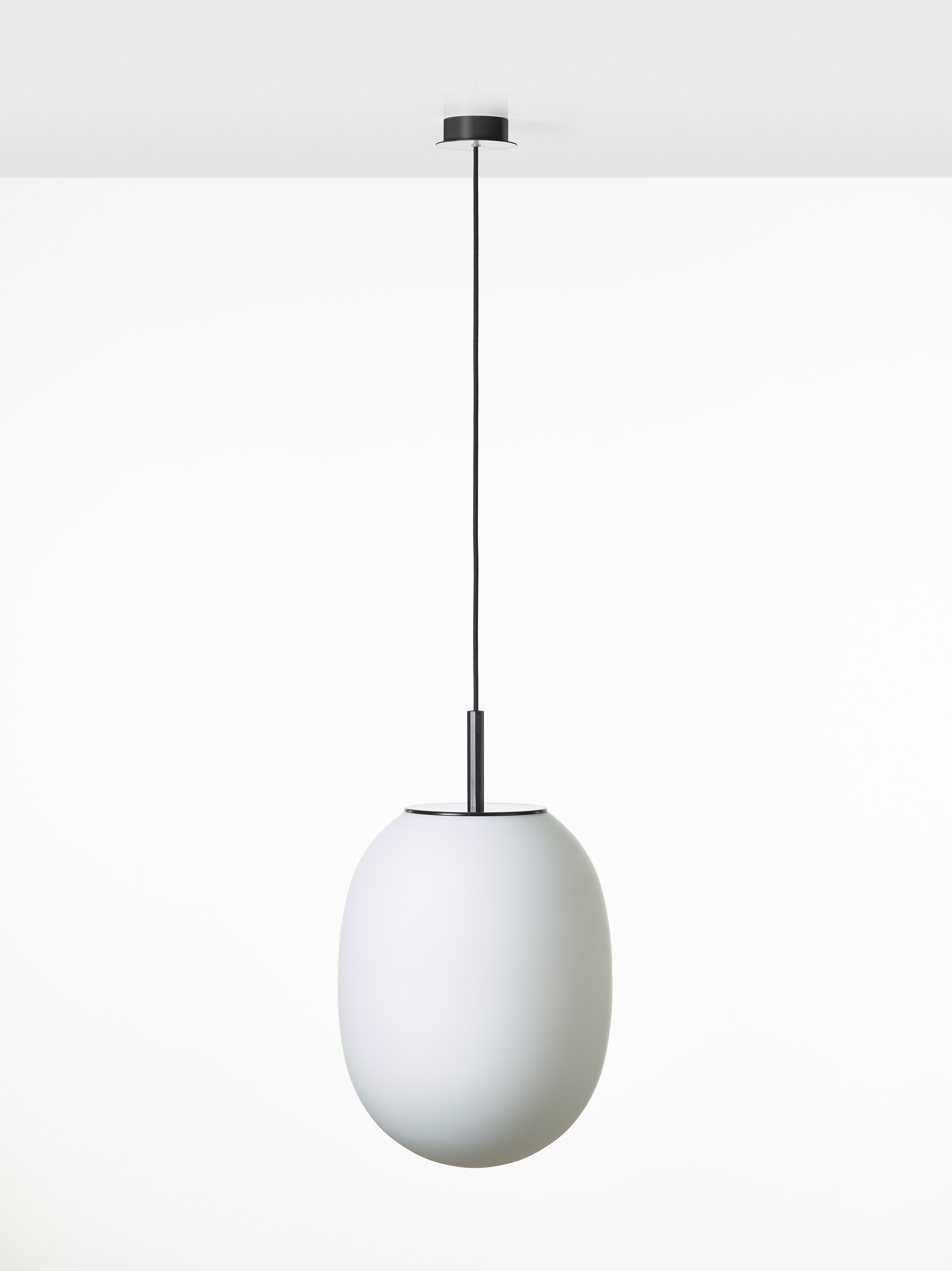 Levně Brokis Designové závěsné svítidlo Sfera PC1286, Ø34,5 cm Povrch Montury: broušený hliník lakovaný (CCS2841), Barva el. vedení: textilní kabel - bílý (CECL521), Baldachýn: broušený hliník lakovaný (CCSC2843)