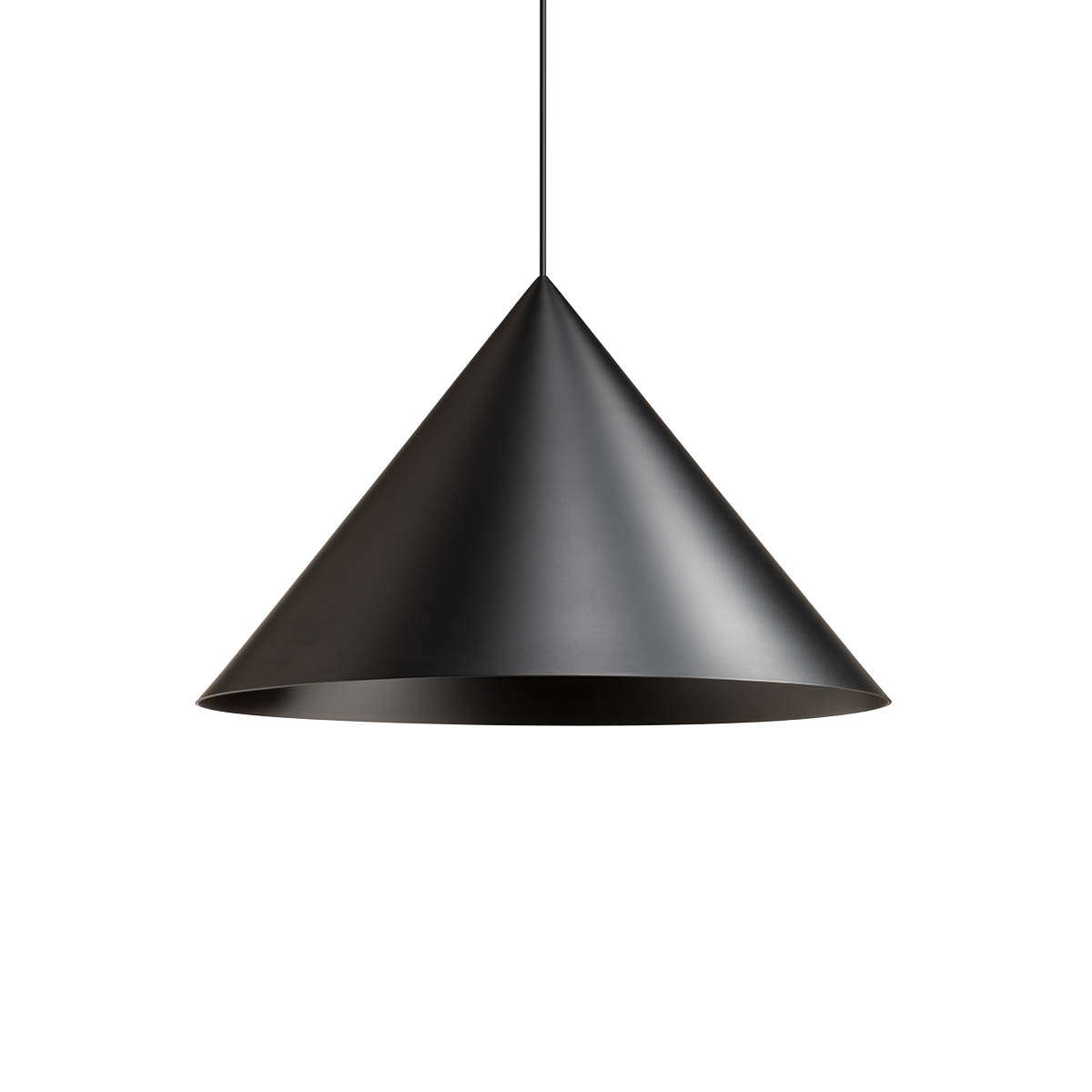 Redo Minimalistické závěsné svítidlo KONOS, ø55cm Barva: Černá