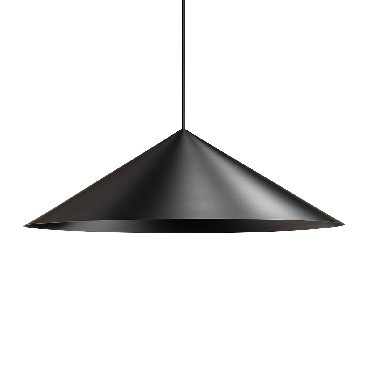 Redo Minimalistické závěsné svítidlo KONOS, ø75cm Barva: Černá