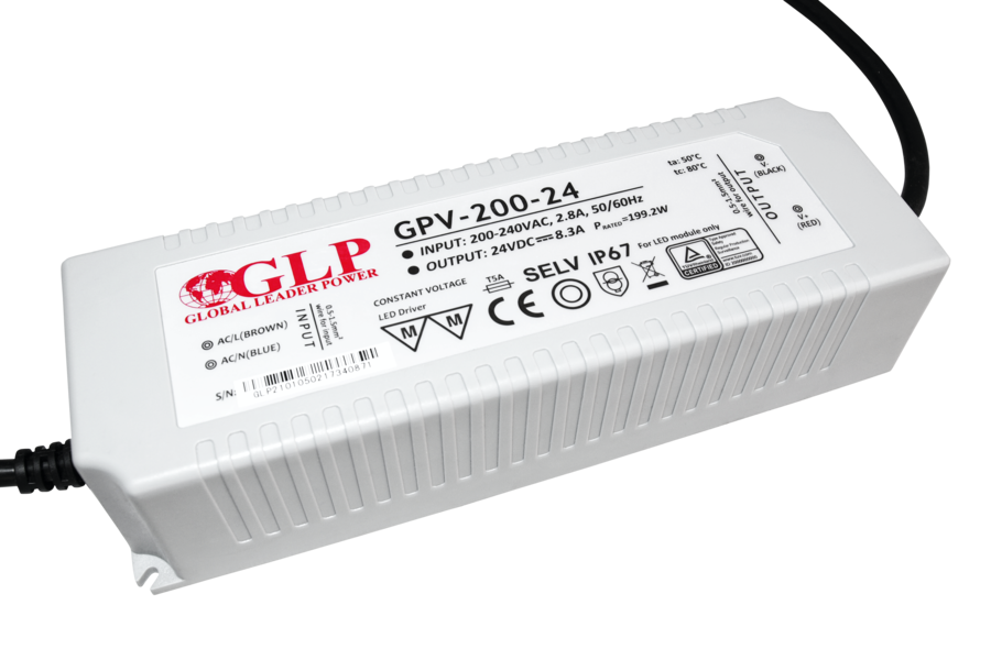 GLP GPV, 200W LED zdroj GPV-200-24, 8,3A, 24V