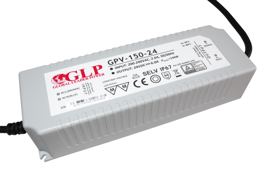 GLP GPV, 150W LED zdroj GPV-150-24, 6A, 24V