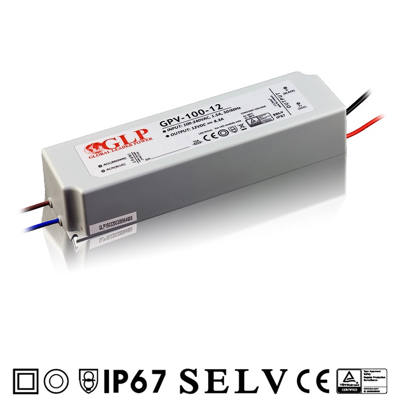 GLP GPV, 100W LED zdroj GPV-100-12, 8,3A, 12V
