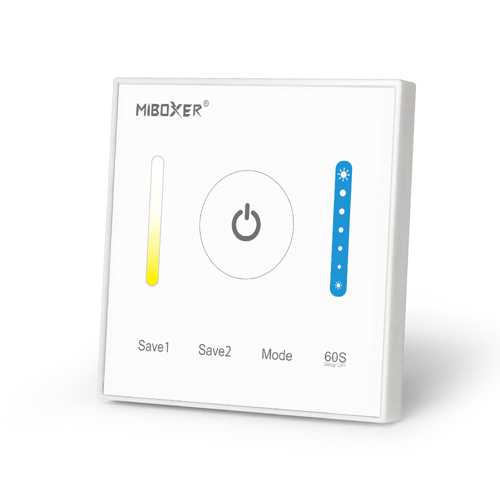 Levně Miboxer Dotykový ovládací panel pro CCT pásky Mi-light, 2.4GHz, P2
