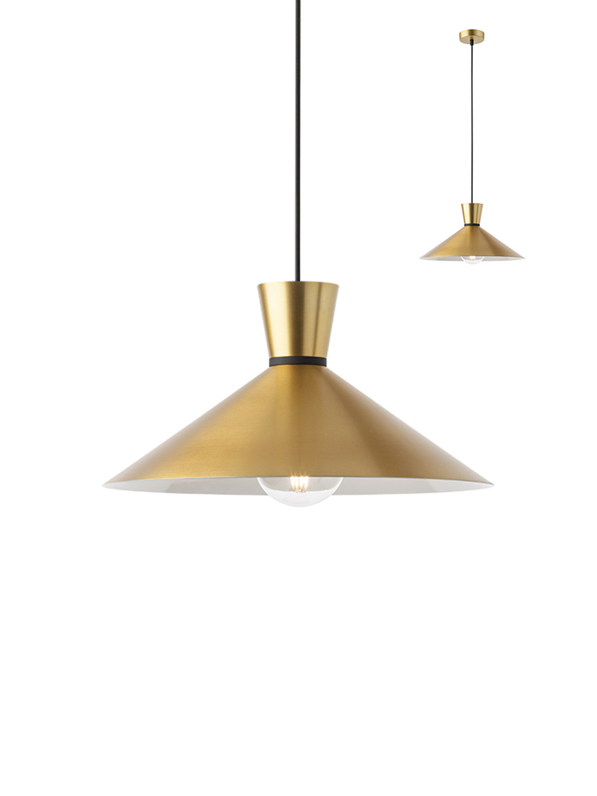 Smarter Závěsné svítidlo Kimono, ø39,5cm Barva: Matná zlatá