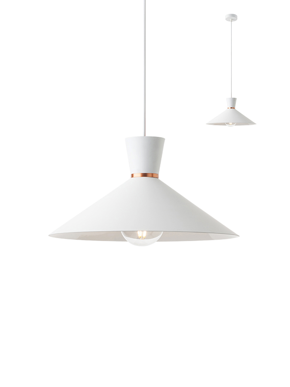 Smarter Závěsné svítidlo Kimono, ø39,5cm Barva: Matná bílá