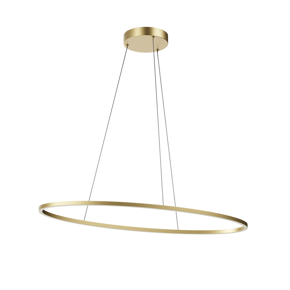 Redo Závěsné LED ovální svítidlo LEO, ø95cm Barva: Bronz