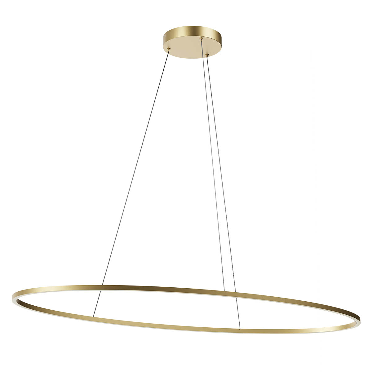 Redo Závěsné LED ovální svítidlo LEO, ø130cm Barva: Bronz