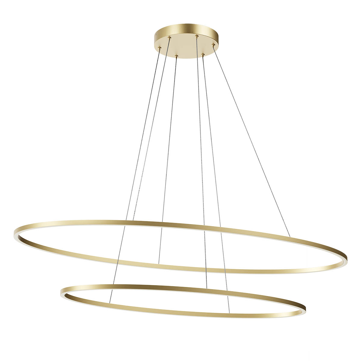 Redo Závěsné LED ovální svítidlo LEO, 2 ovály, ø95cm/ø130cm Barva: Bronz