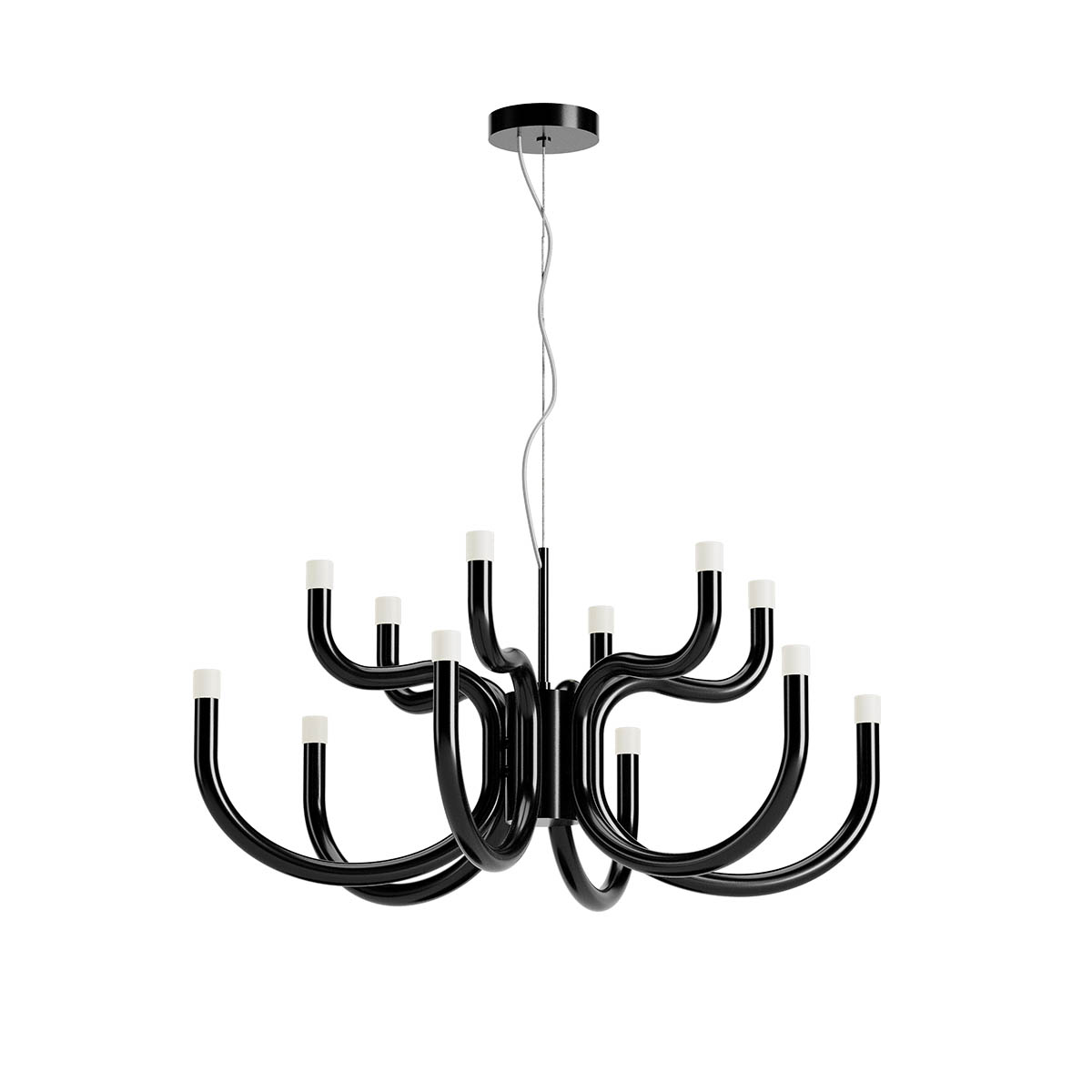 Redo Luxusní LED závěsné svítidlo LUXOR, ø75cm Barva: Černá