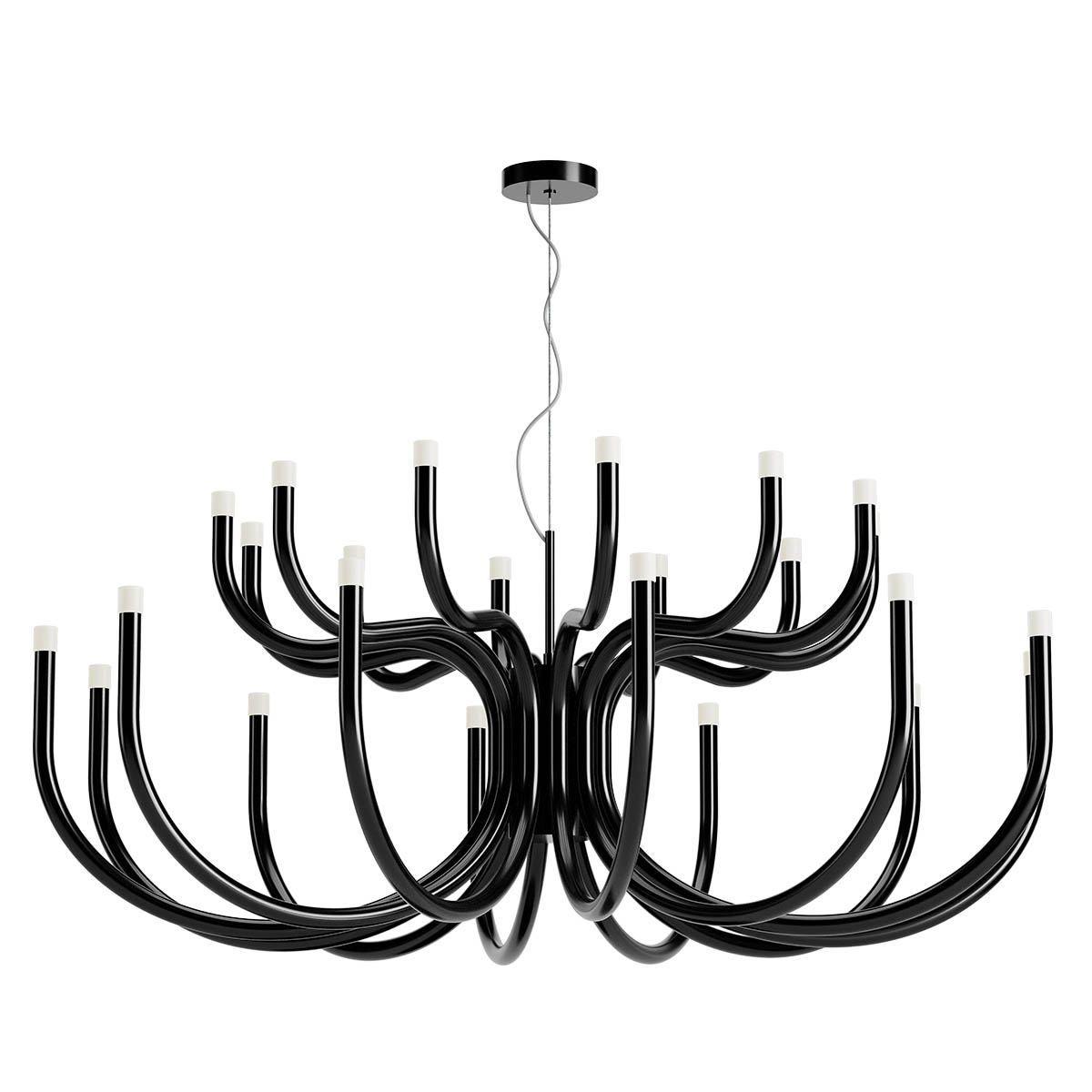 Redo Luxusní LED závěsné svítidlo LUXOR, ø125cm Barva: Černá