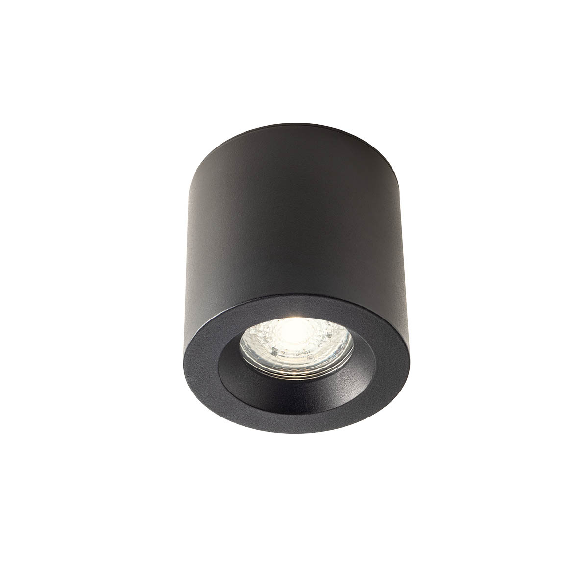 Redo LED stropní svítidlo PRATO, ø8,5cm, IP44, kulaté Barva: Černá