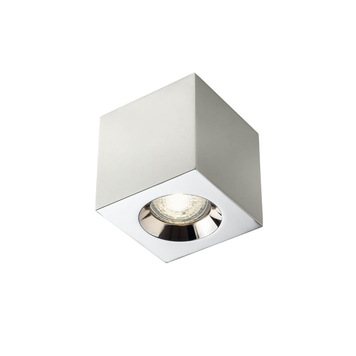 Redo LED stropní svítidlo PRATO, š.8,6cm, IP44, hranaté Barva: Chrom