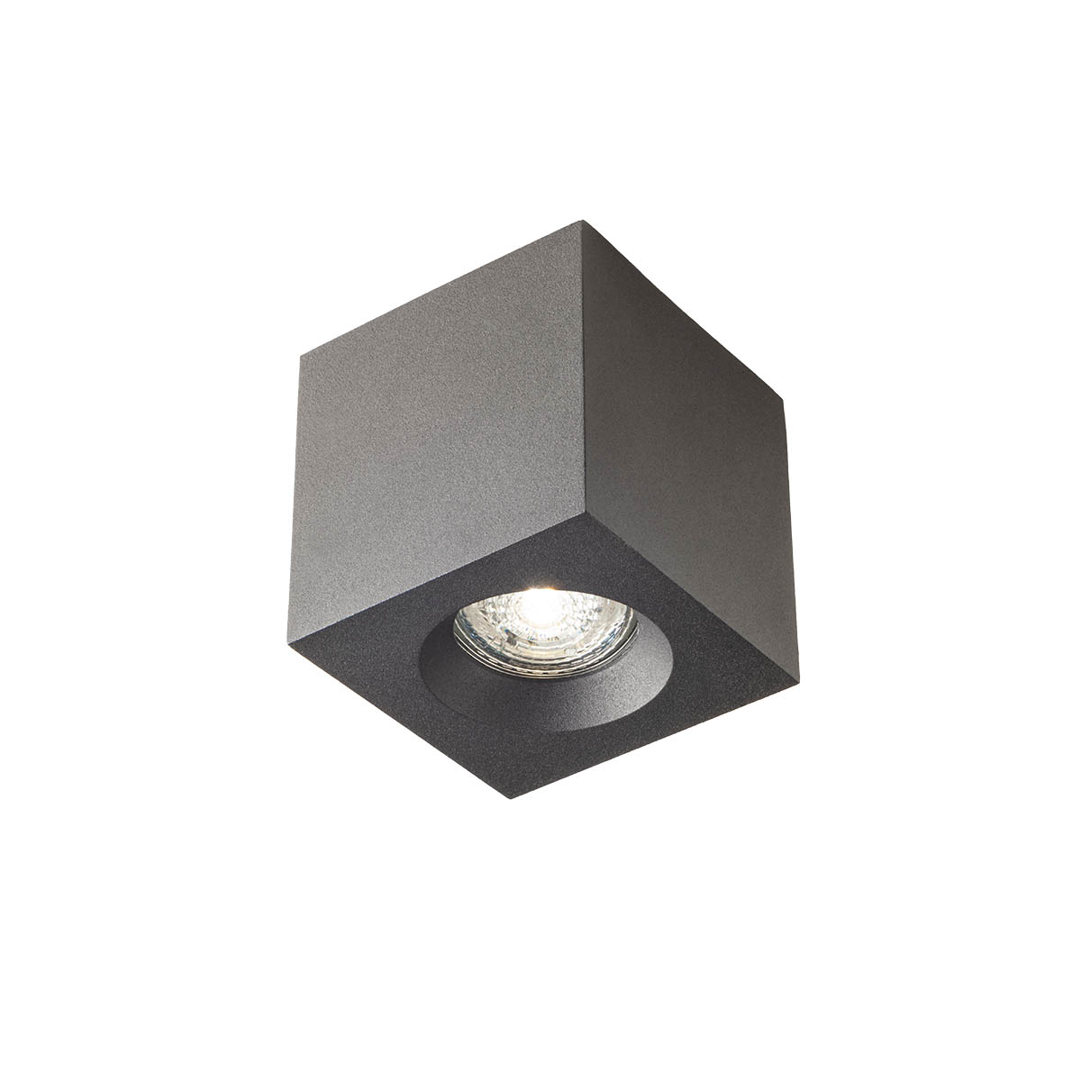 Redo LED stropní svítidlo PRATO, š.8,6cm, IP44, hranaté Barva: Černá