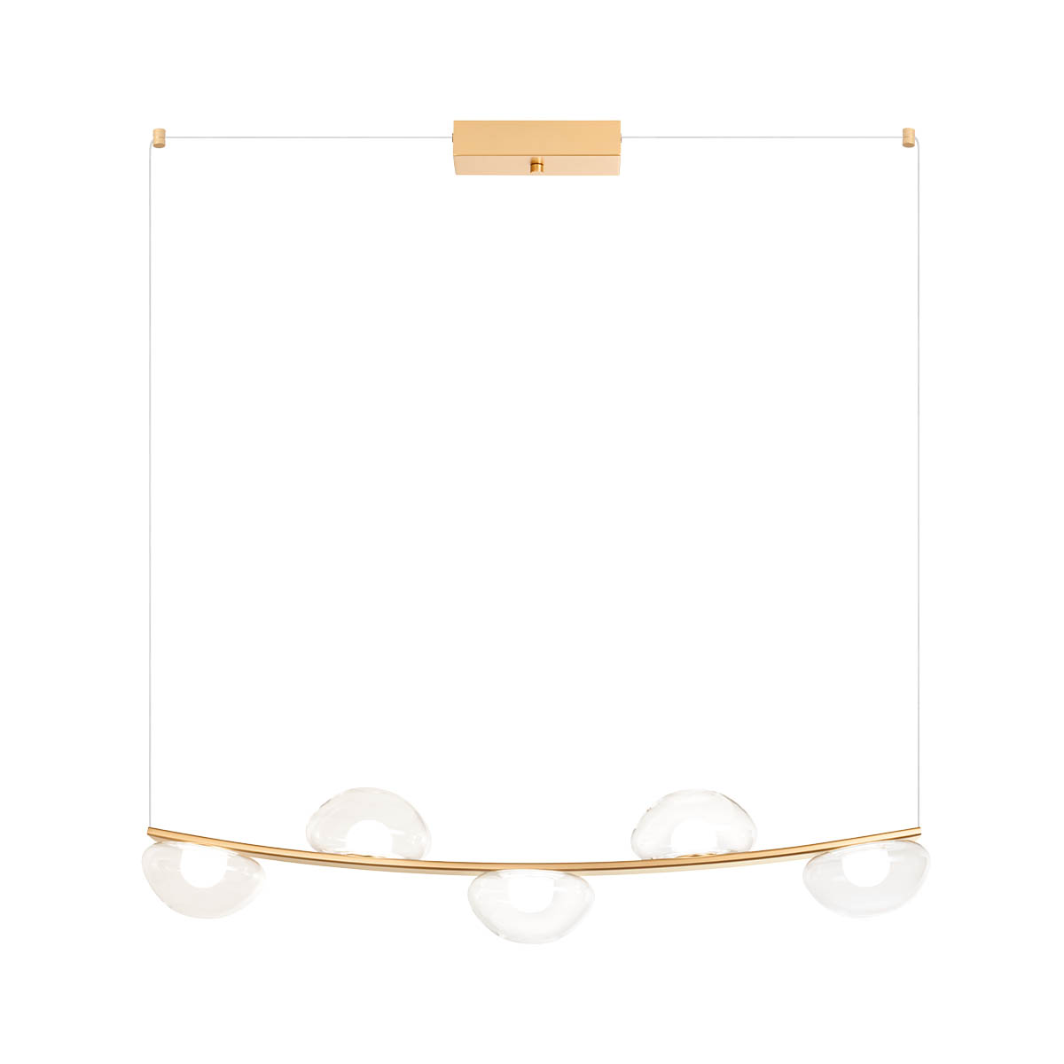 Redo Designové LED závěsné svítidlo lineární SINCLAIR, d.87cm Barva: Zlatá