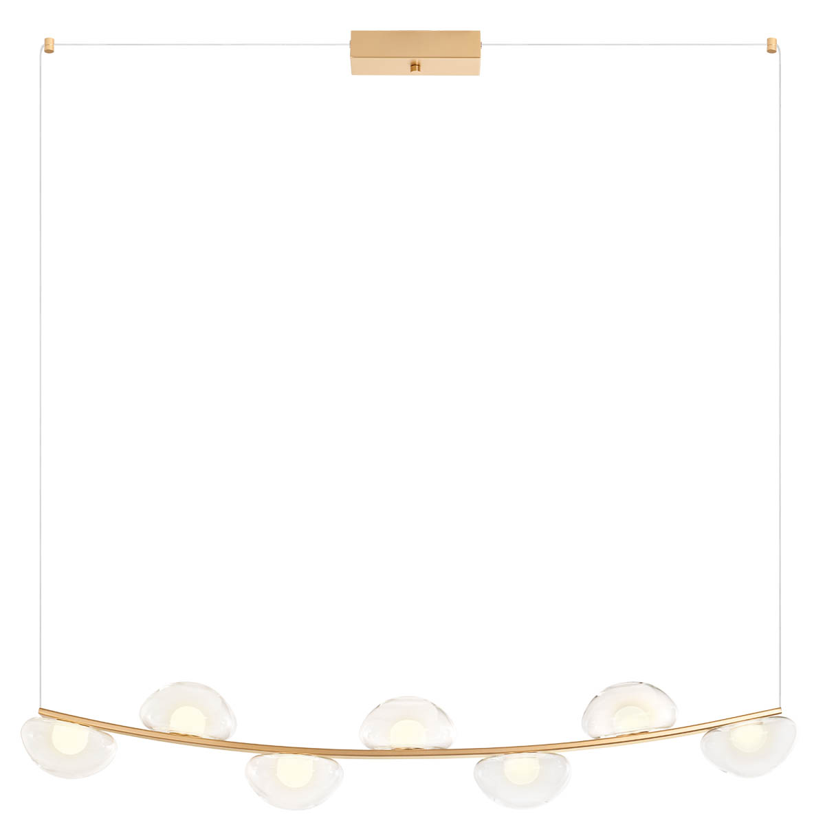 Redo Designové LED závěsné svítidlo lineární SINCLAIR, d.113cm Barva: Zlatá