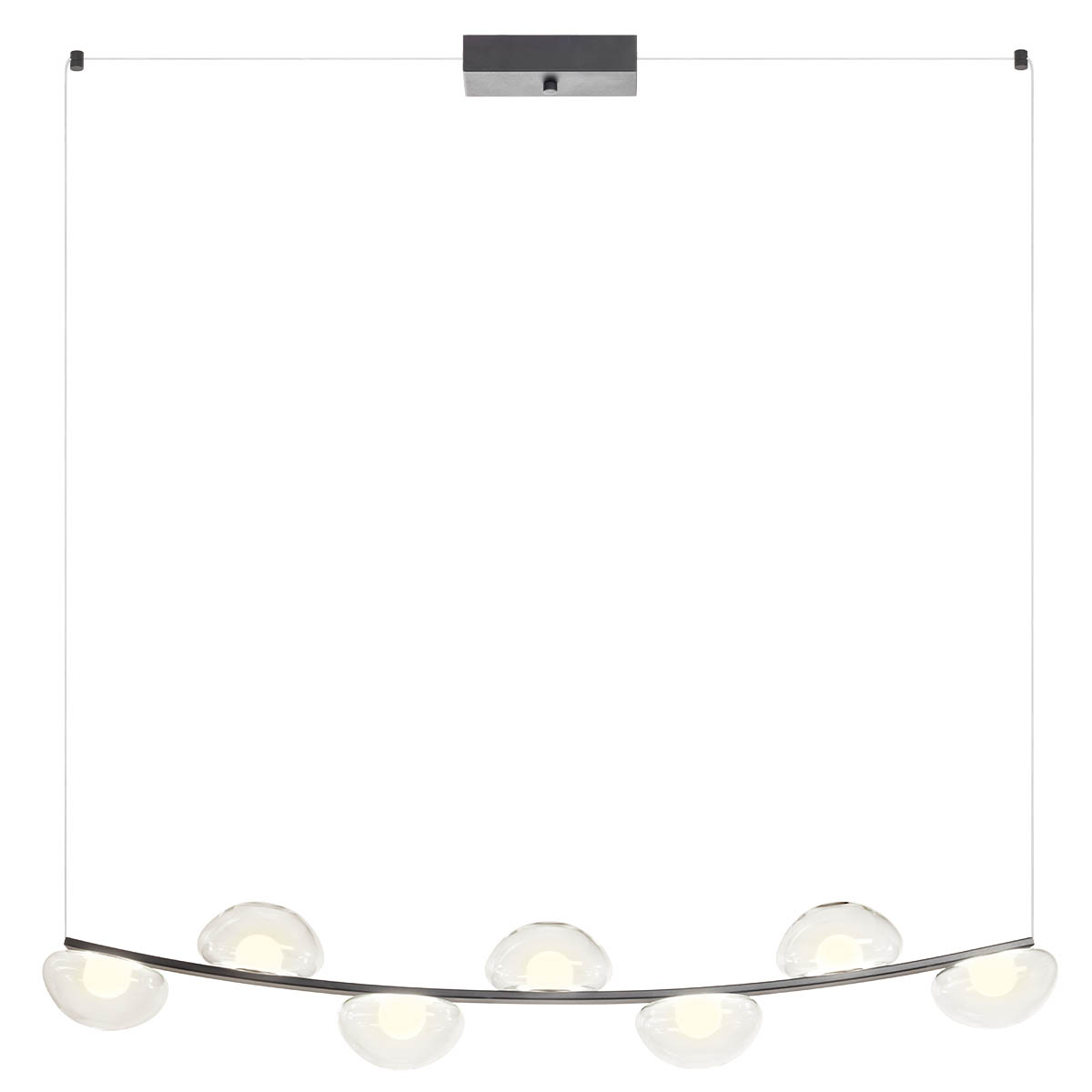 Redo Designové LED závěsné svítidlo lineární SINCLAIR, d.113cm Barva: Černá