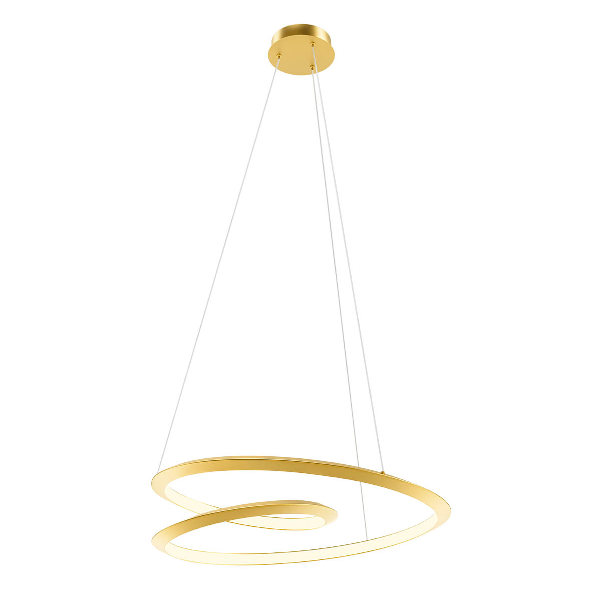 Levně Redo Závěsné LED svítidlo STORM, ø80cm, CCT Barva: Zlatá