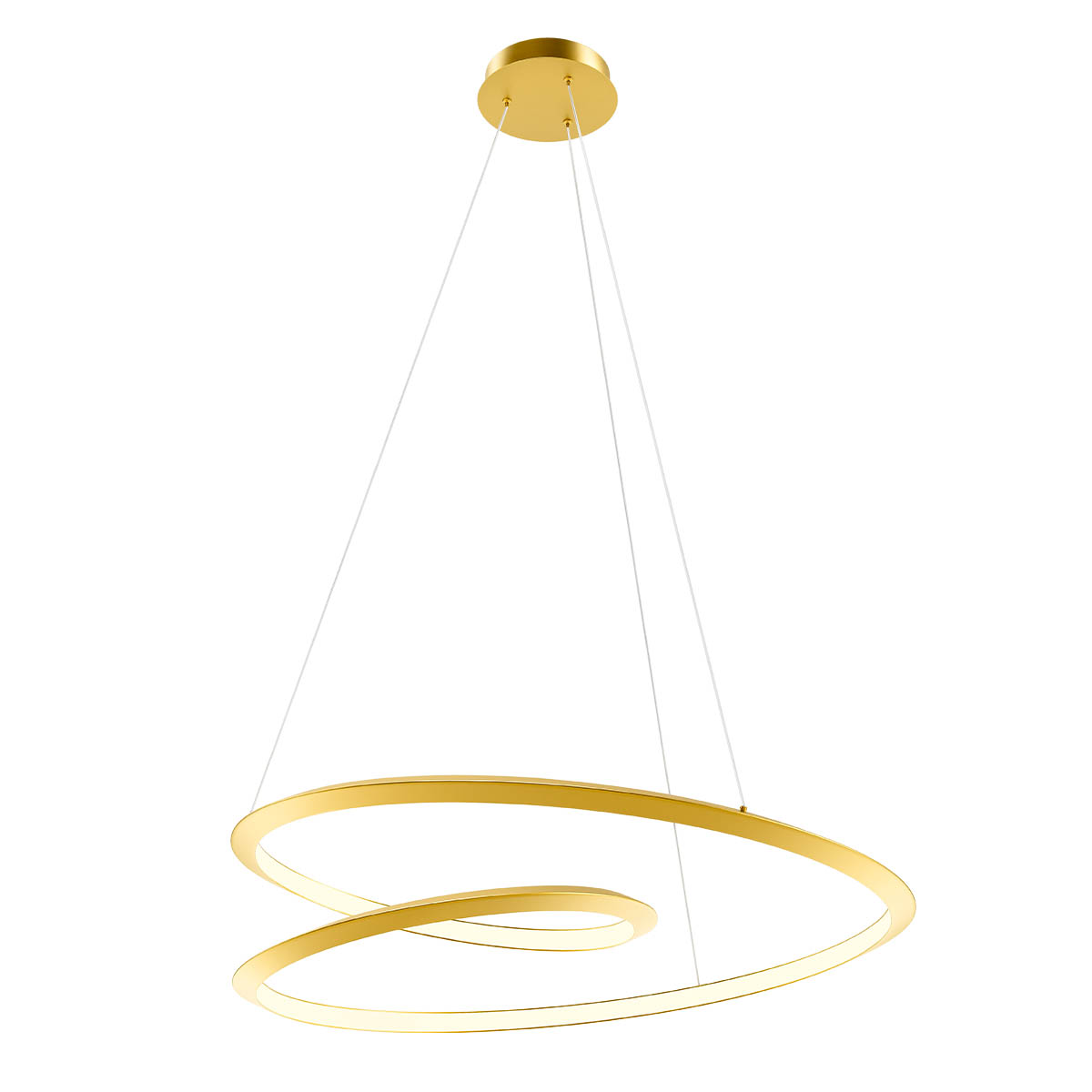 Levně Redo Závěsné LED svítidlo STORM, ø100cm, CCT Barva: Zlatá