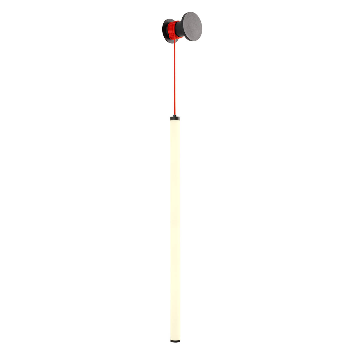 Redo Designové nástěnné LED svítidlo SWING, v.74cm, opálové Barva: Černá