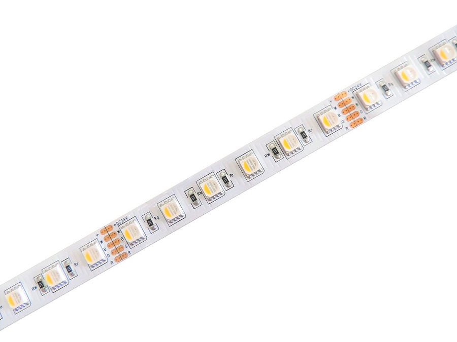 RGBW LED pásek 4v1, 23W/m, RGB+bílá, 12mm, PROFI, 24V, IP20, 72LED/m, 5050 Barva světla: Studená bílá, 6500K