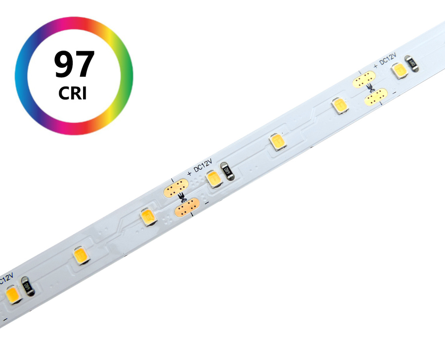 PROFI LED pásek CRI>97, 12W, 1100Lm/m, 12V, IP20, 60LED/m Barva světla: Teplá bílá, 2700K