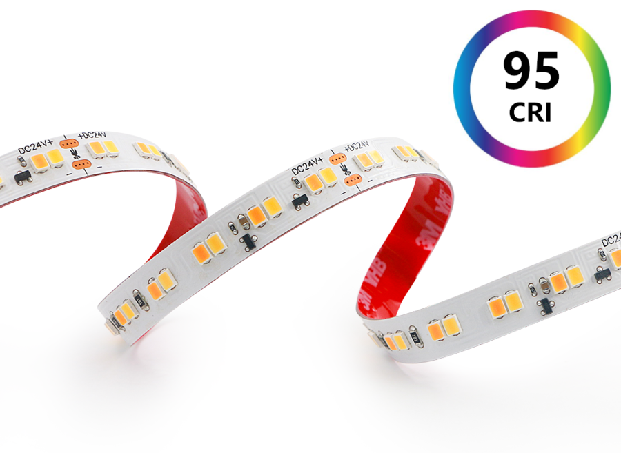 Levně Dim to warm LED pásek 14,4W/m, 2200-4000K, 10mm, PROFI, 24V, IP20, 168LED/m, CRI>95