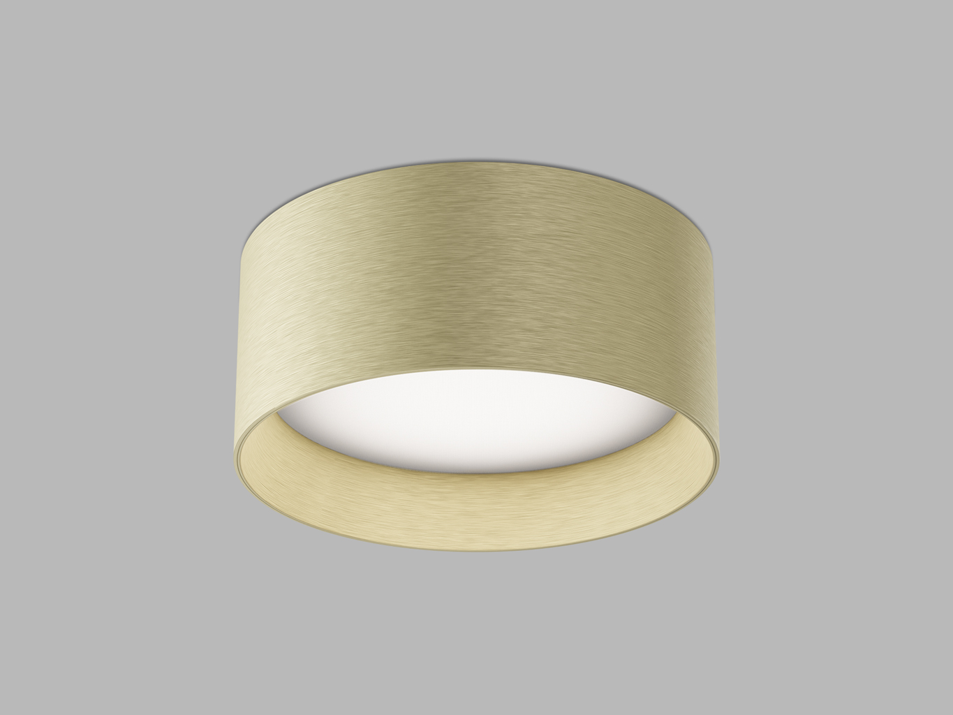 Levně Led2 Stropní LED svítidlo ZETA ON M, 25W, ⌀ 14 cm Barva: Zlatá, Teplota světla: 2700K, Stmívání a řízení: Casambi