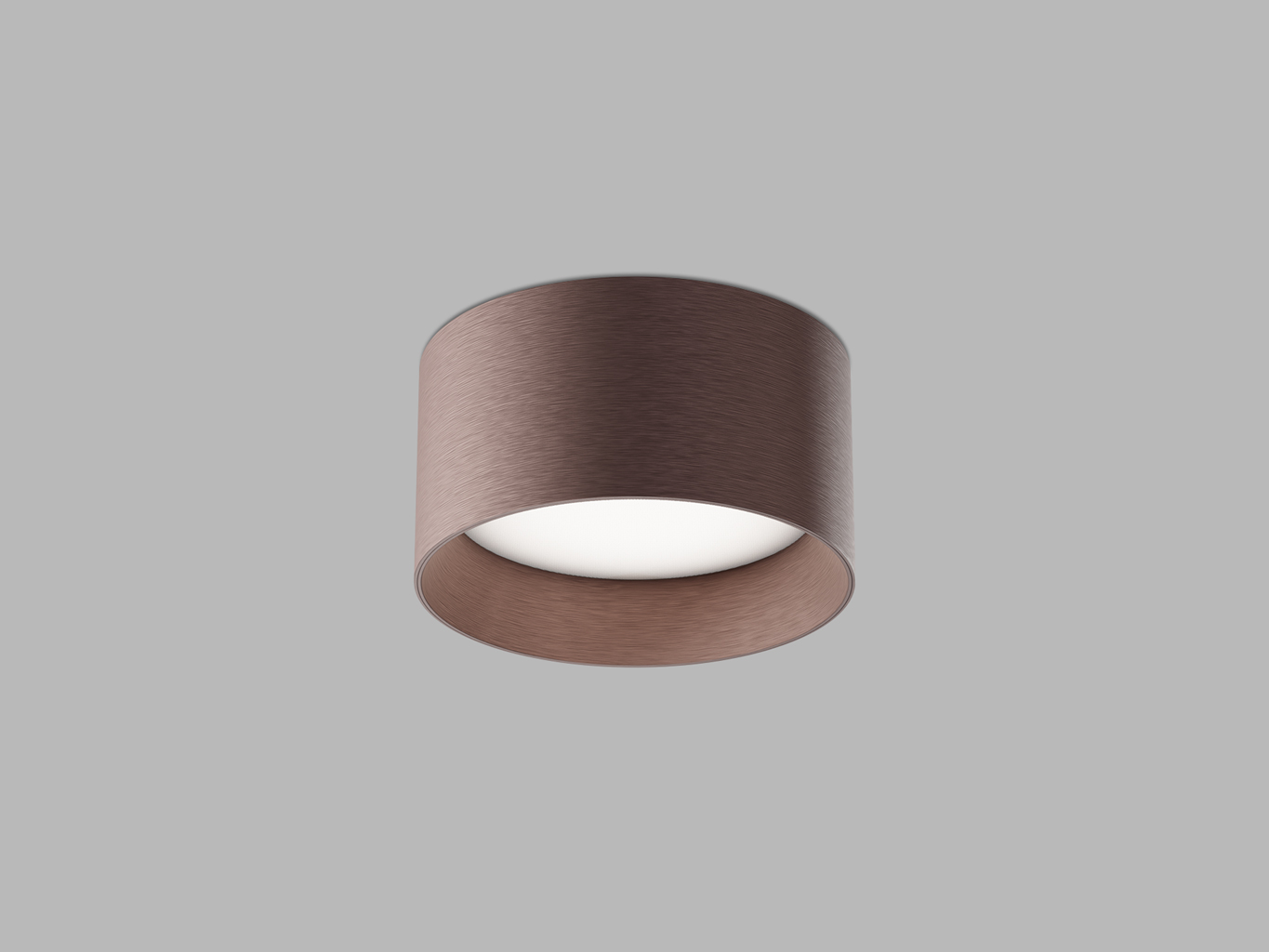 Levně Led2 Stropní LED svítidlo ZETA ON M, 25W, ⌀ 14 cm Barva: Hnědá, Teplota světla: 2700K, Stmívání a řízení: Casambi