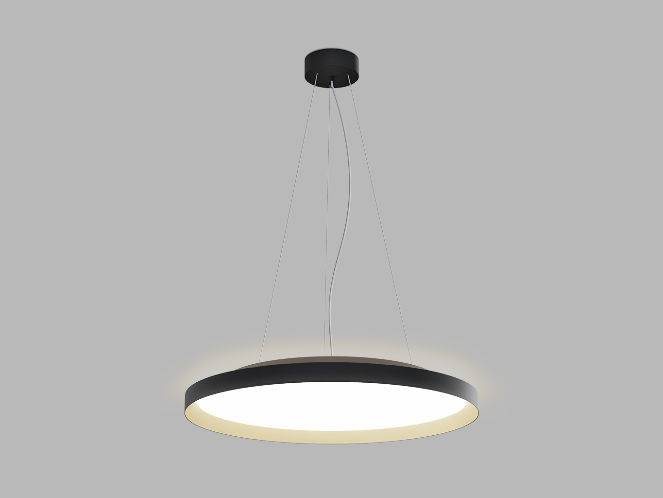 Led2 Závěsné LED svítidlo MOON P- Z, ø 60 cm Barva: Černo zlatá, Stmívání: TRIAC