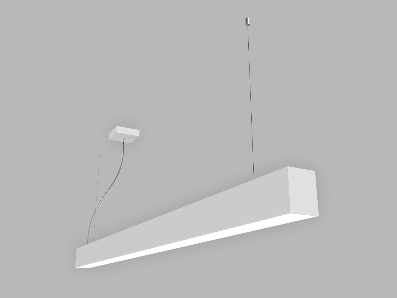 Led2 Lineární závěsné LED svítidlo LINO II 150 cm Barva: Bílá, Stmívání: DALI/PUSH, Vyzařování světla: dolů