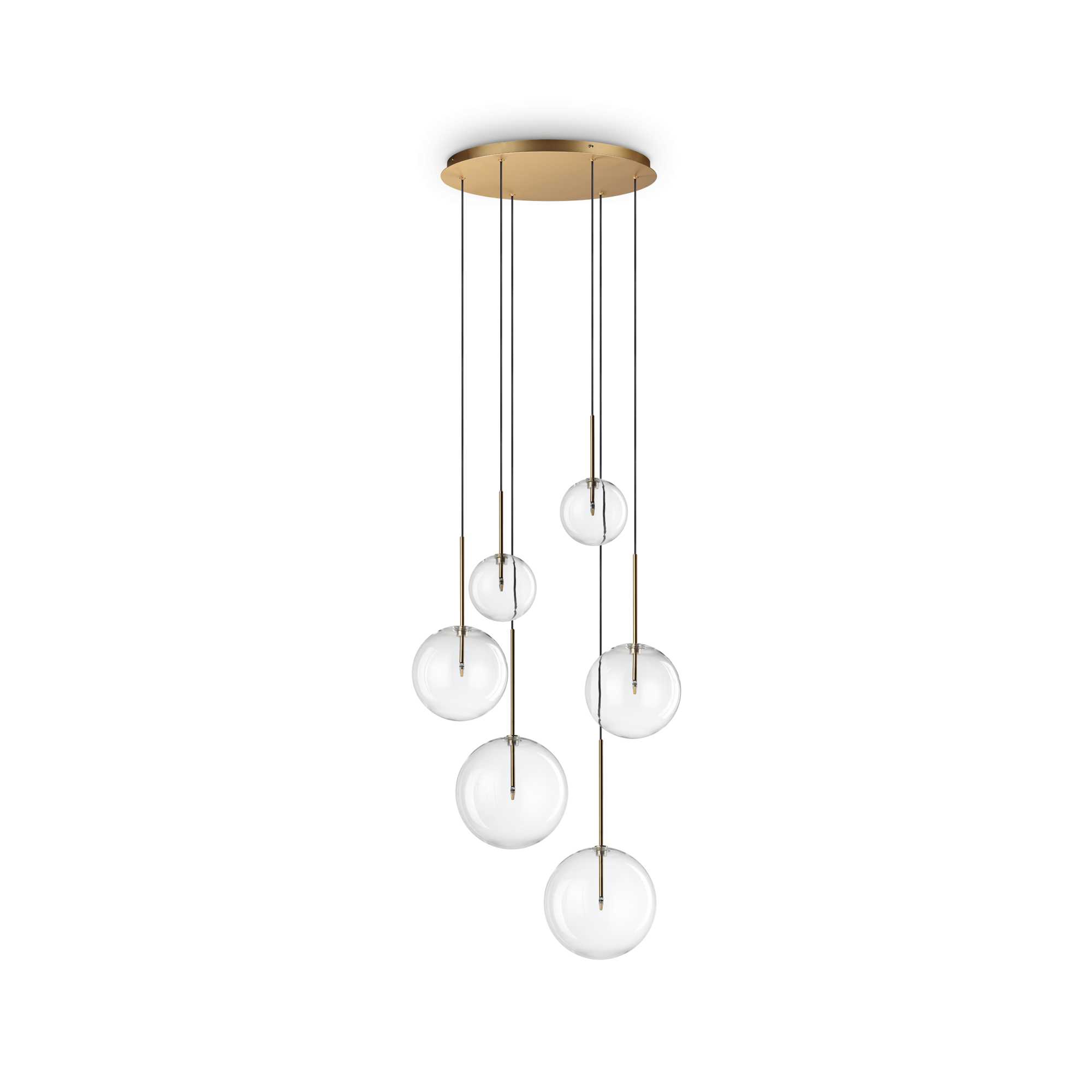 Ideal Lux Elegantní závěsné svítidlo EQUINOXE Barva: Mosaz