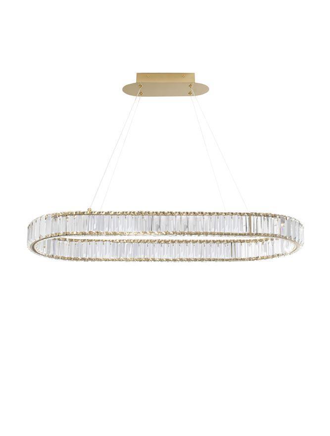 Nova Luce Závěsné designové svítidlo Aurelia 1, zlaté, š. 92cm