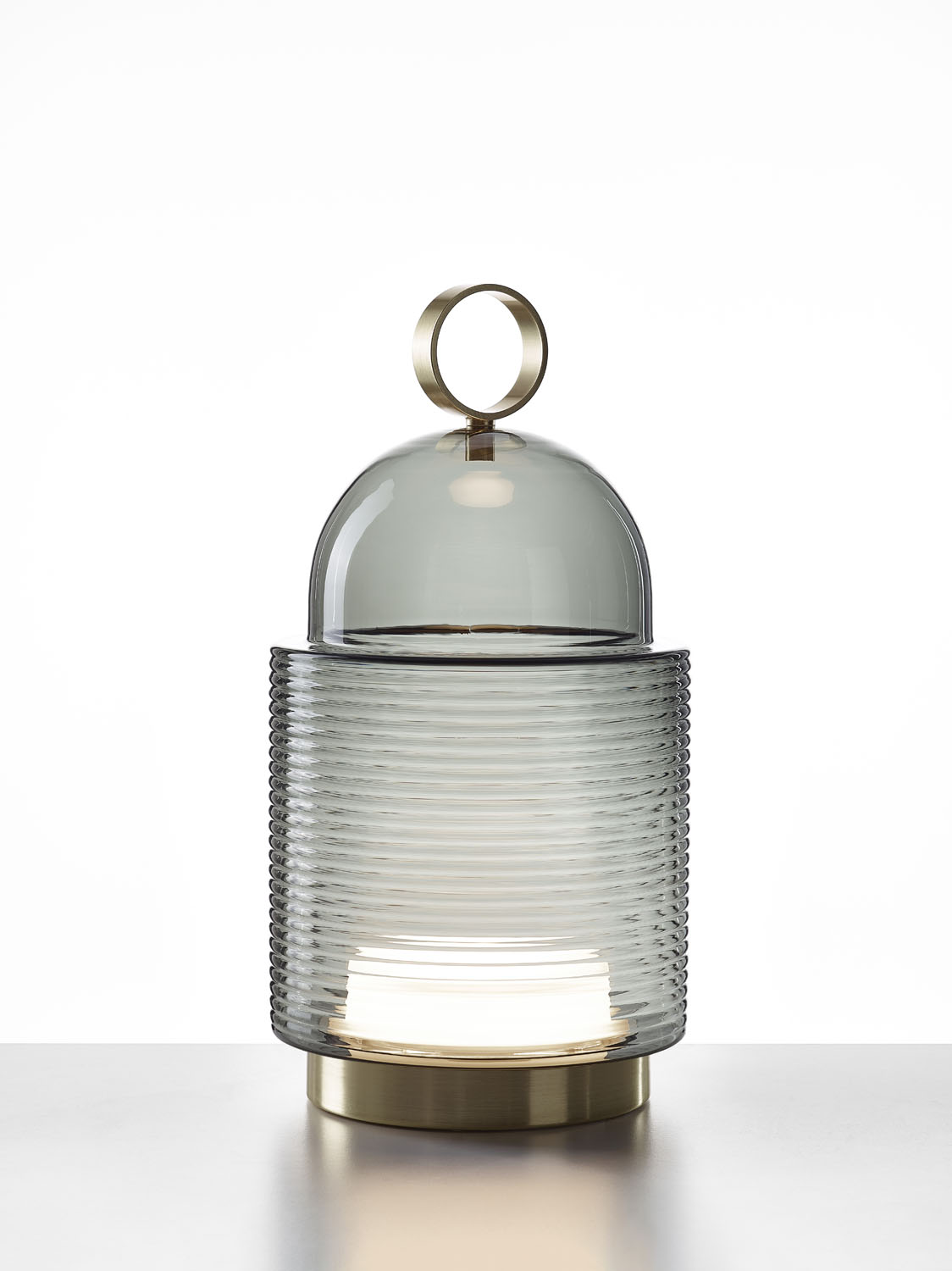 Venkovní designová lampa Brokis Dome Nomad Large PC1266 Povrch Montury: Broušená bronz lak, Barva skla: Transparentní sklo, Dekor skla: Bez dekoru